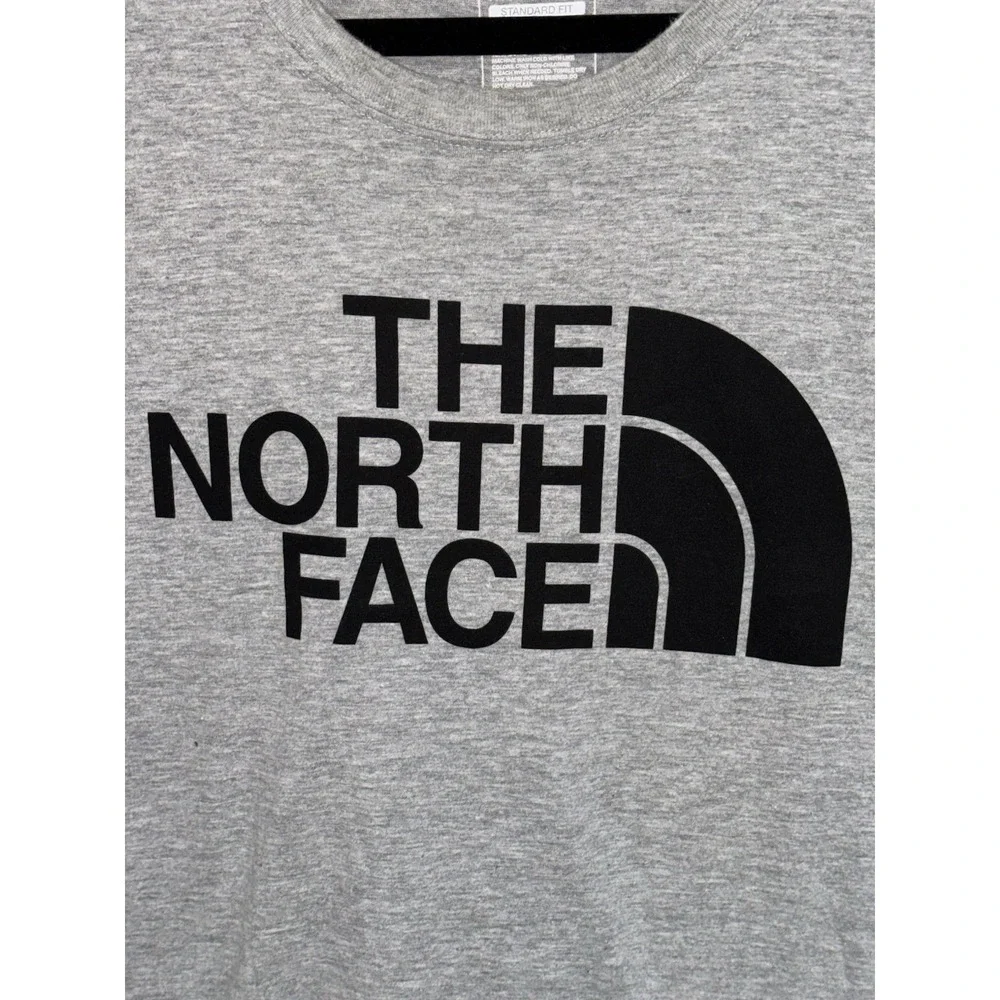 The North Face Men's Unisex XL Half Dome Logo Cotton Blend Light Gray T-Shirt